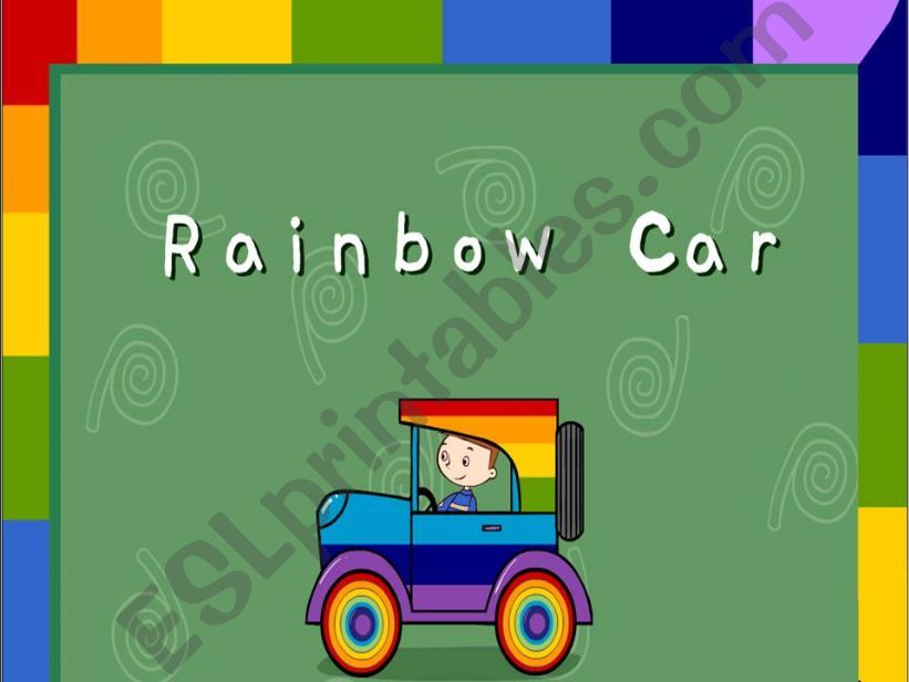 RAINBOW-CAR COLOURS powerpoint