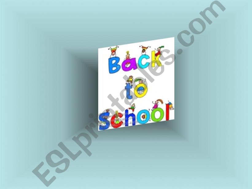 Back to School - speaking powerpoint