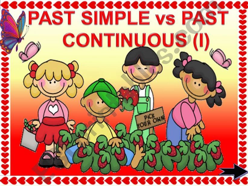 PAST SIMPLE vs PAST CONTINUOUS GAME (part 1) animated