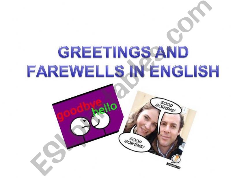 ESL English PowerPoints Greetings and Farewell in English