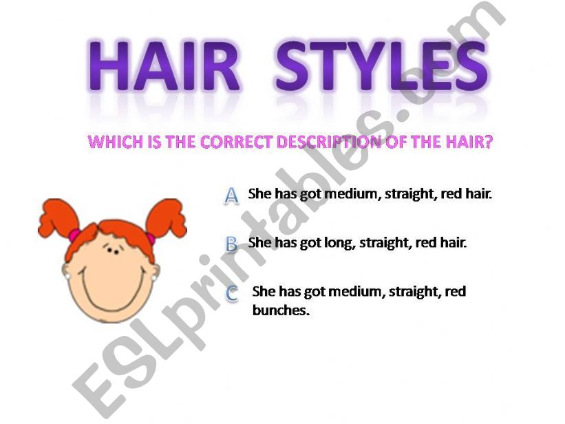 HAIR STYLES - CHOOSE powerpoint