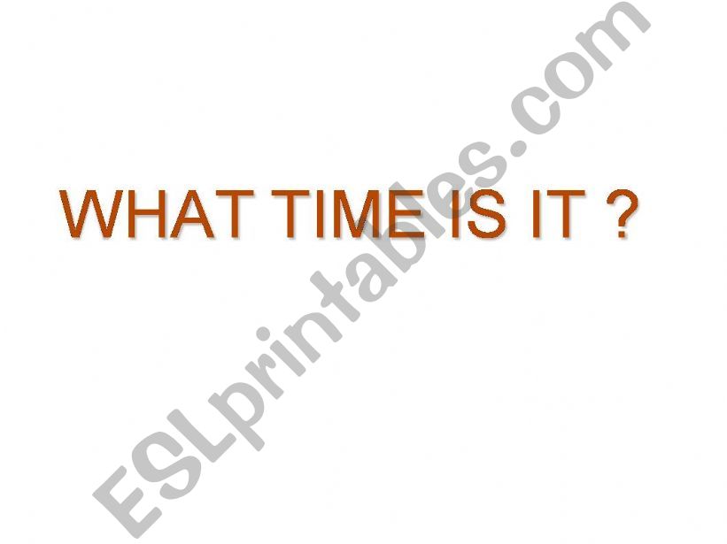 What time is it? powerpoint