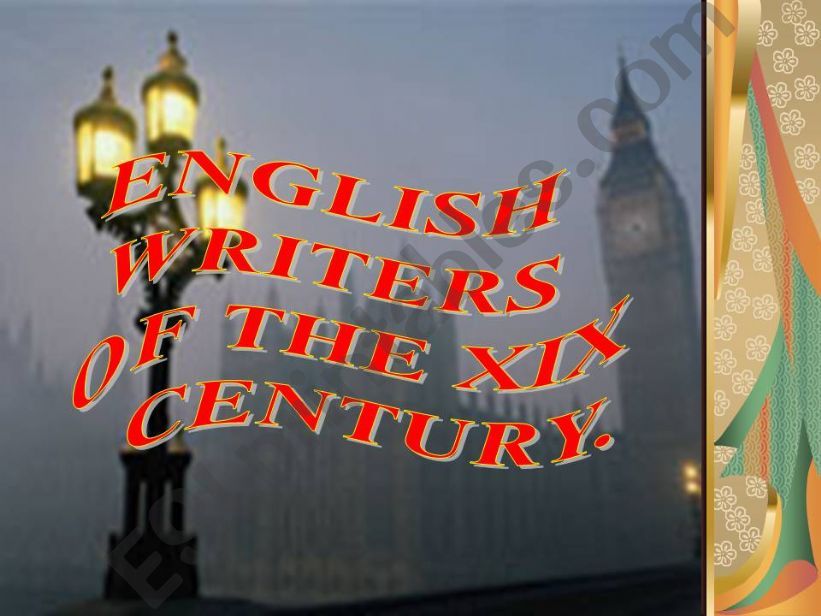 English writers of the XIX century