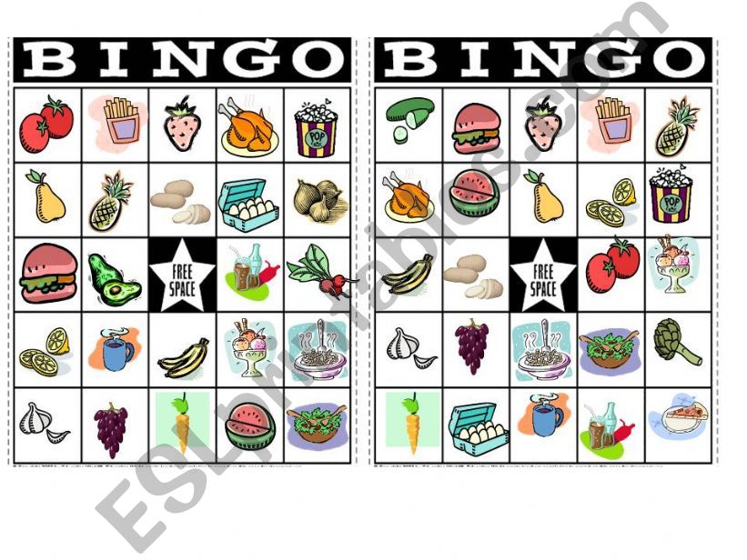 Food Bingo powerpoint