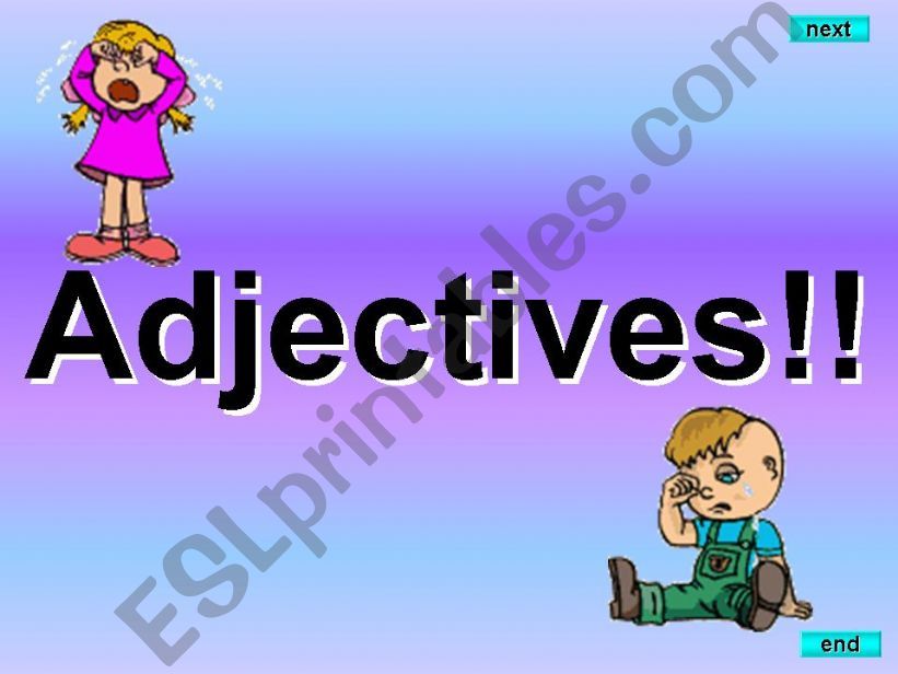 Adjectives - Introduction powerpoint