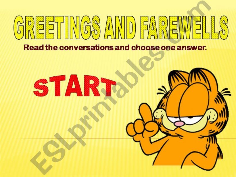 GREETINGS AND FAREWEELS GAME powerpoint