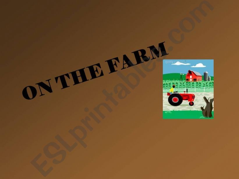 On The Farm powerpoint