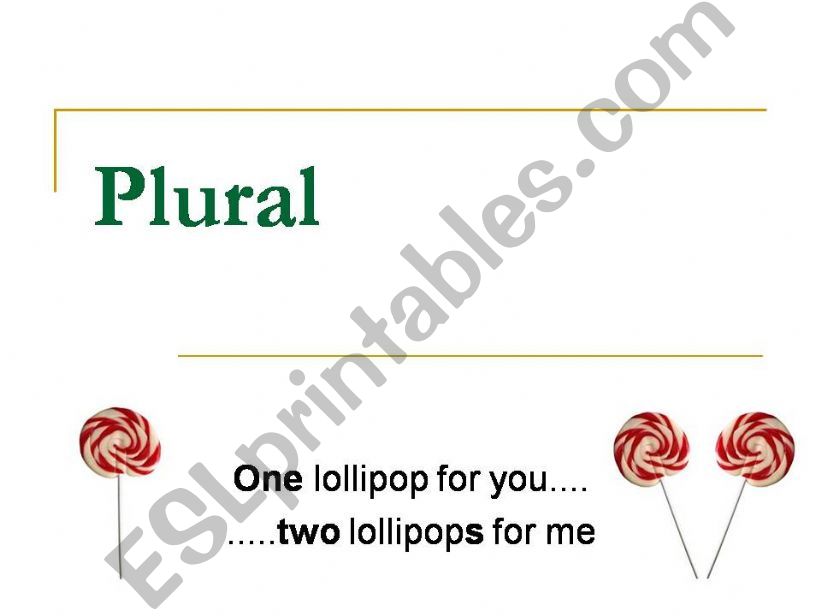 Plural Forms Lesson powerpoint