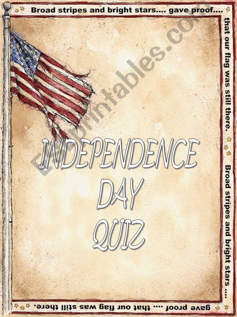Independence Day Quiz powerpoint