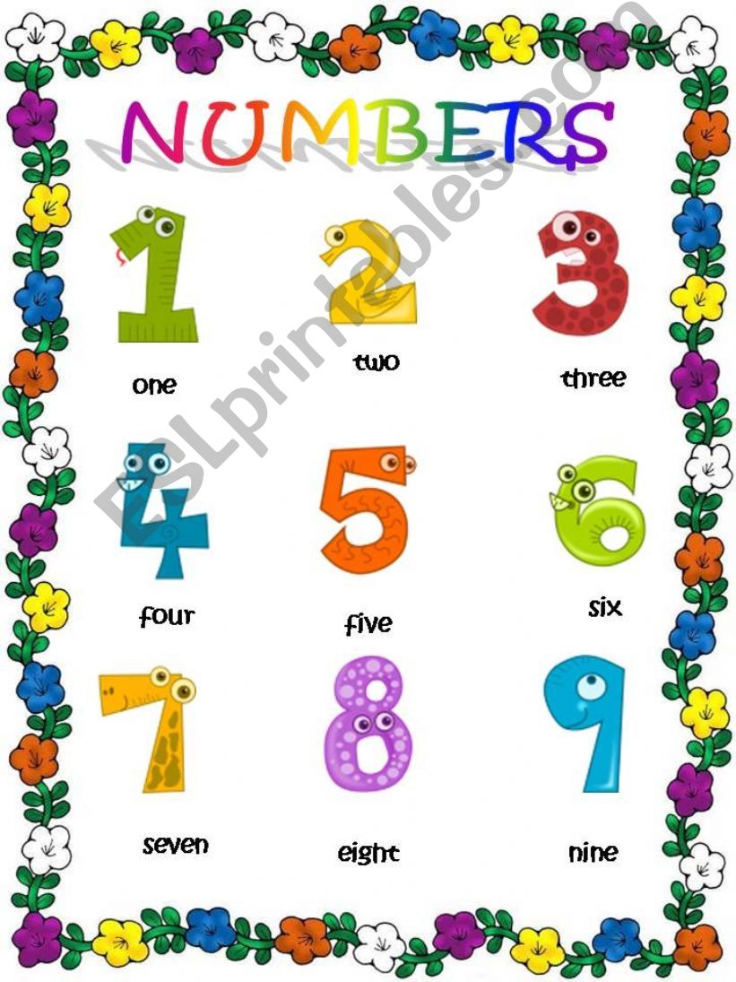 Numbers 1-9 powerpoint