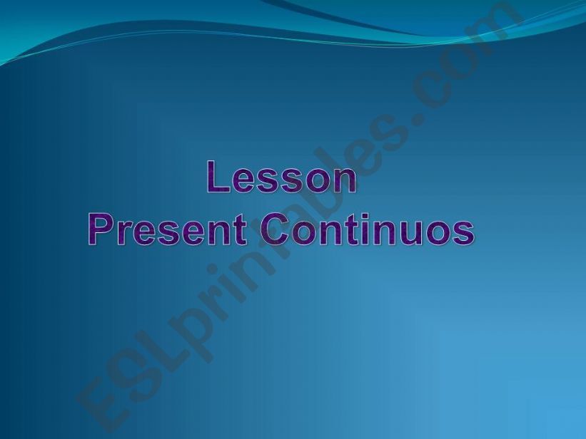 Present Continuous powerpoint