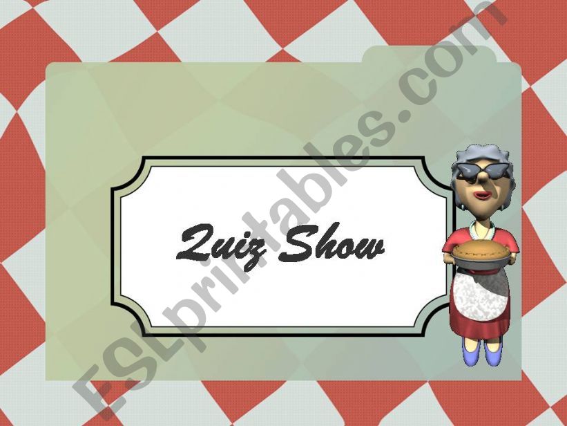 Quiz Show for Relative Pronouns