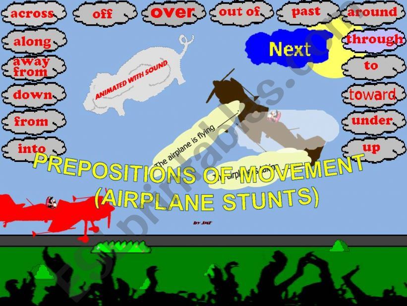 PREPOSTIONS OF MOVEMENT STUNT AIRPLANE GAME