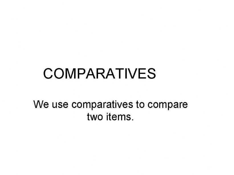 comparatives powerpoint