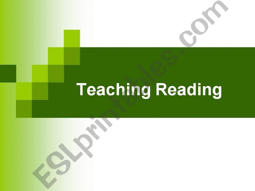 Teachin readingggg powerpoint