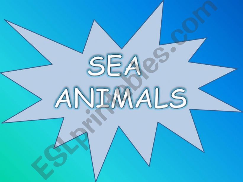 SEA ANIMALS powerpoint