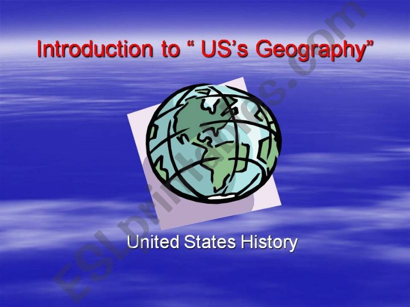 the geography of the USA powerpoint
