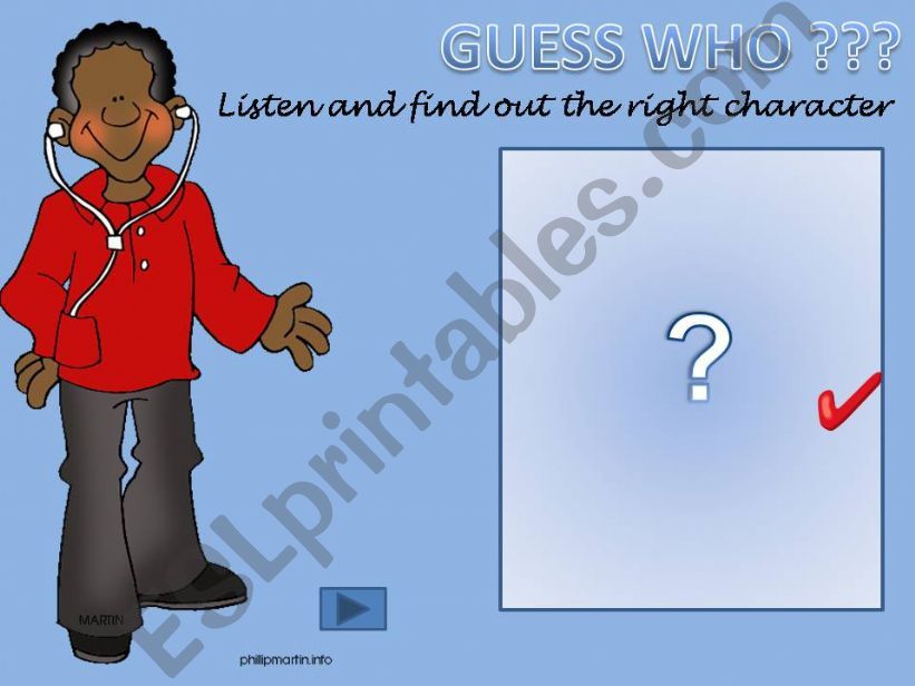 Guess who-Oral comprehension-part I