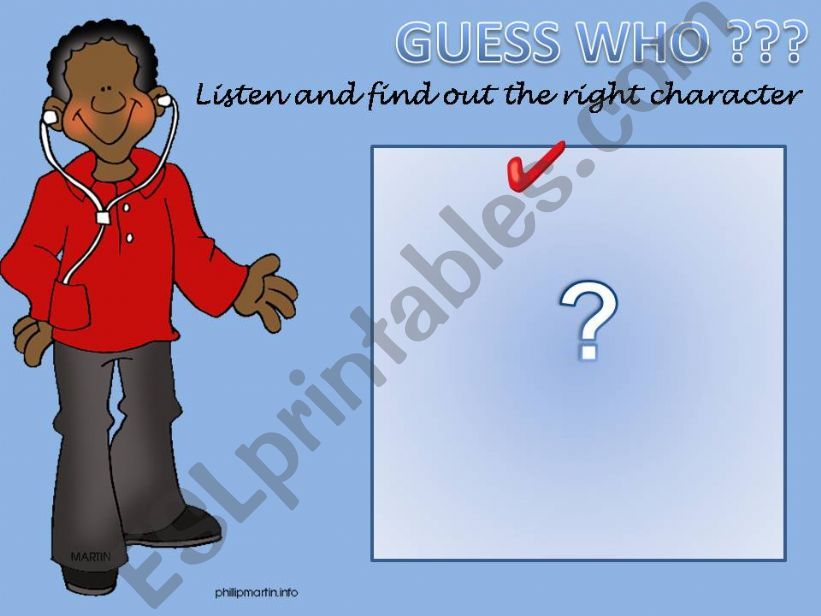 Guess Who-part III-Oral comprehension