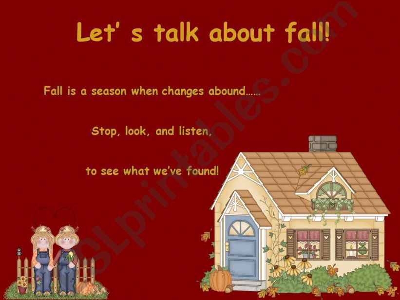 Let s talk abouth fall! powerpoint