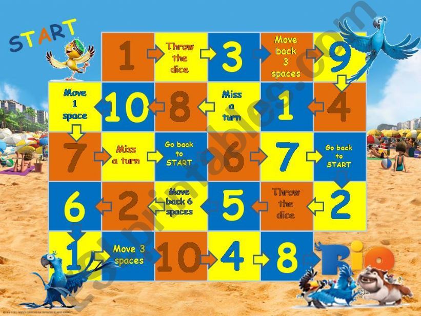 RIO - Boardgame - Numbers 1-10