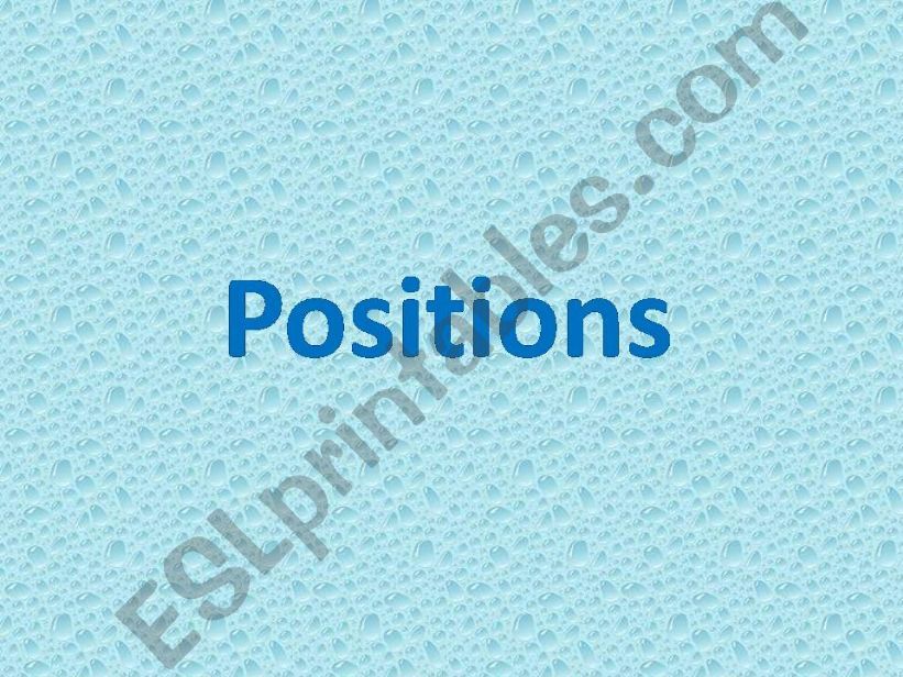 Math: Learning position words