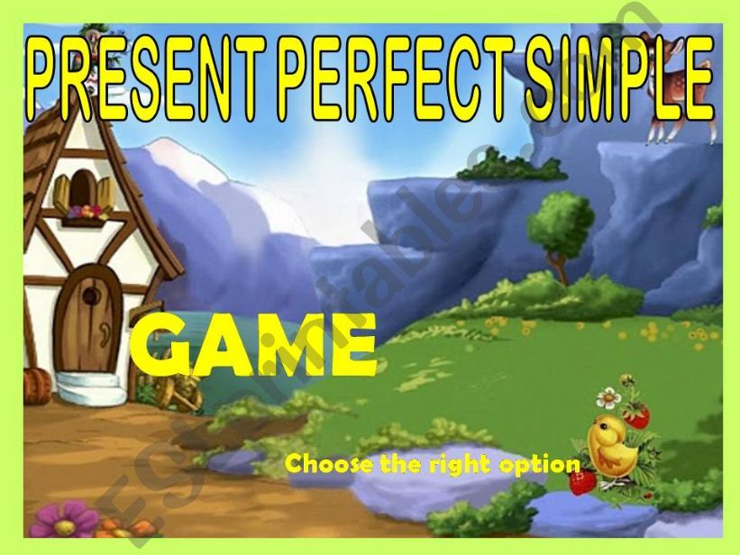 PRESENT PERFECT SIMPLE - GAME powerpoint