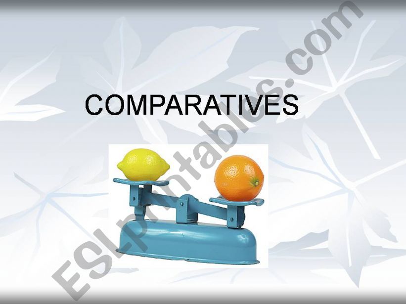 comparatives powerpoint