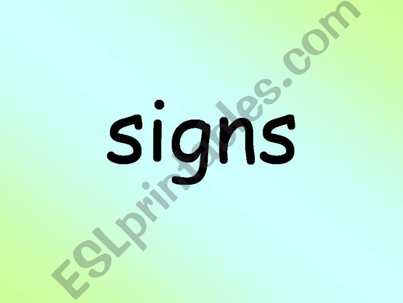 Signs powerpoint