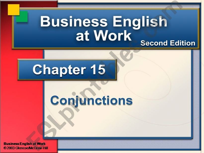 Conjuction-Business English at work