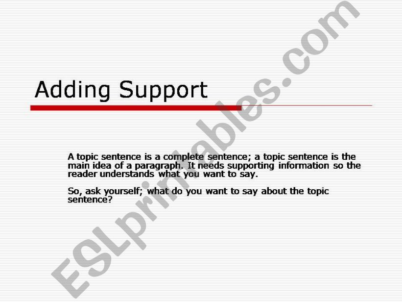 Support&Evidence powerpoint