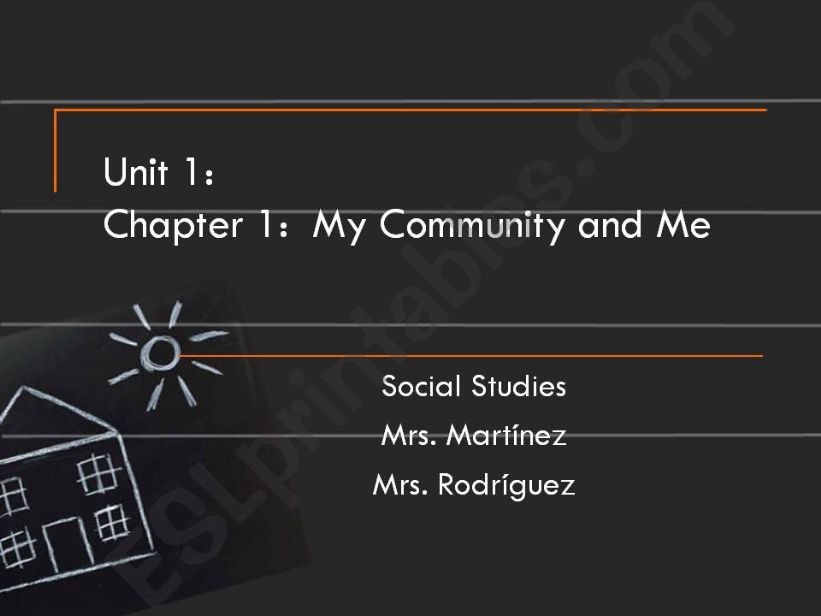 My community and Me powerpoint