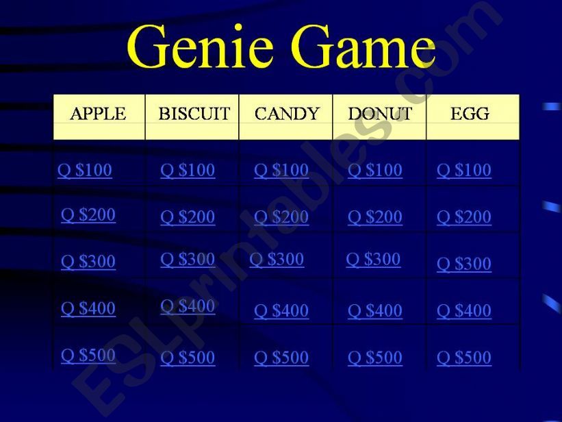 Genie Game (help genie 