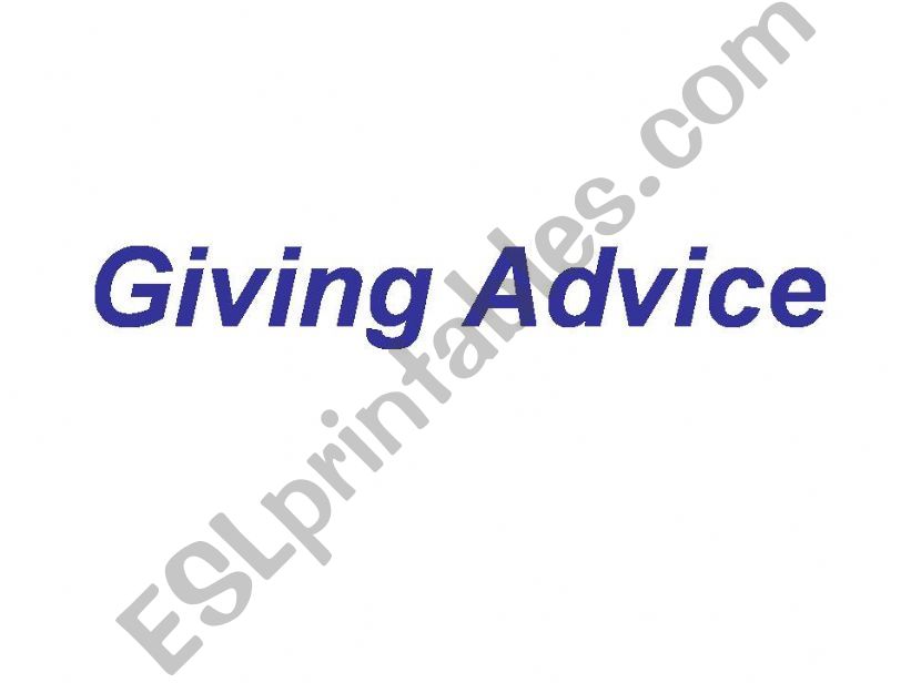 Giving Advice (should - shouldnt)