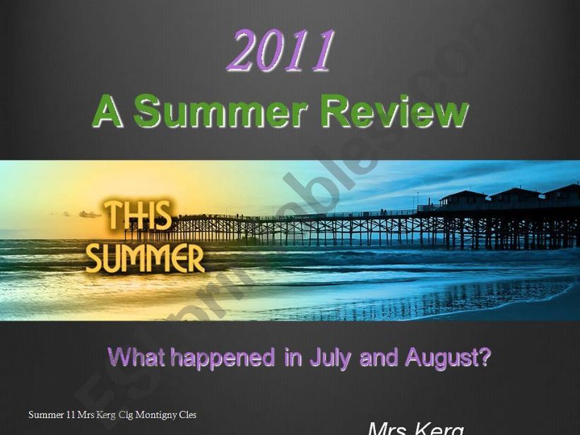 Summer review powerpoint