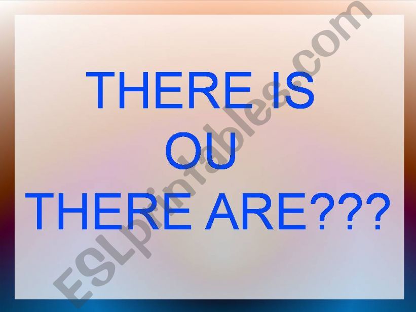 There is or there are??? powerpoint
