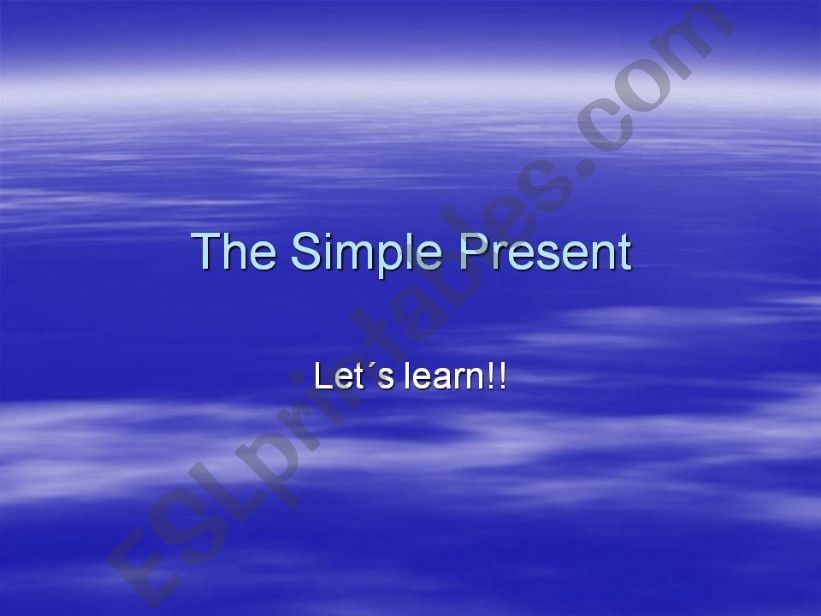The Simple Present powerpoint