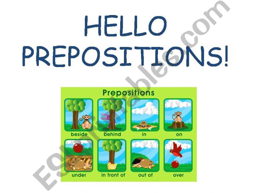 HELLO PREPOSITIONS 1 powerpoint