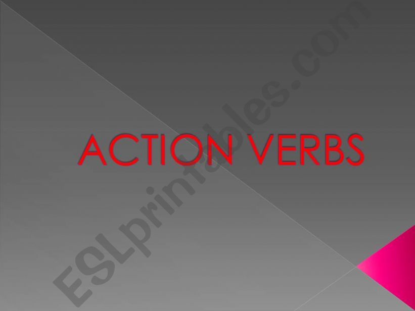 ACTION VERBS powerpoint