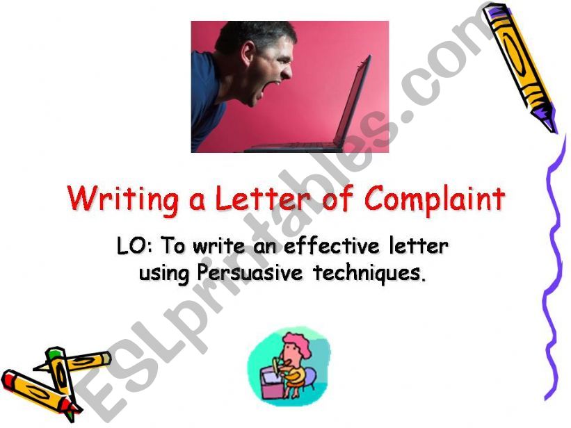 how to write a letter of complaint