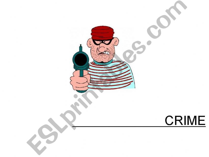 Vocabulary - Crimes  powerpoint