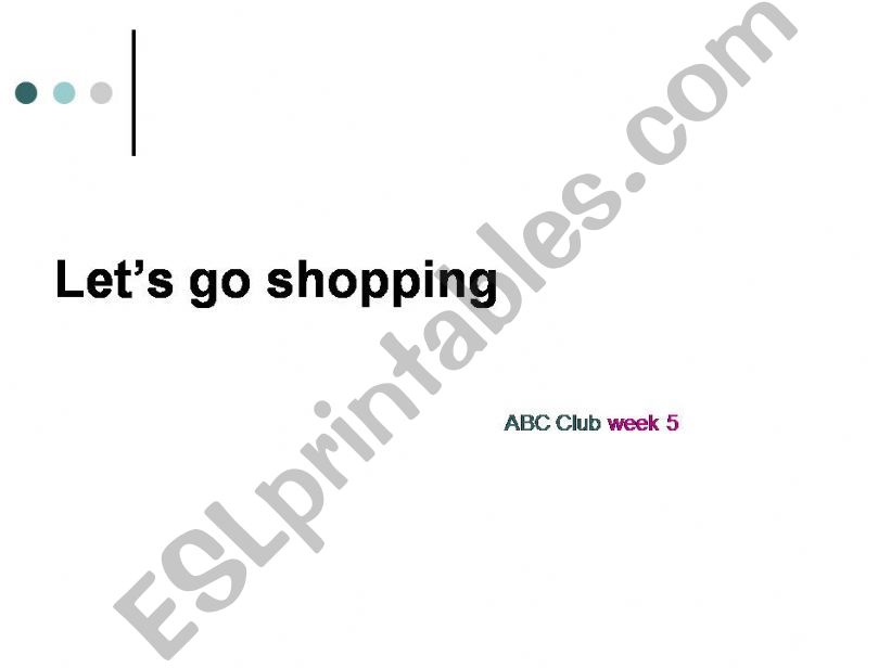 Lets go shopping!  powerpoint