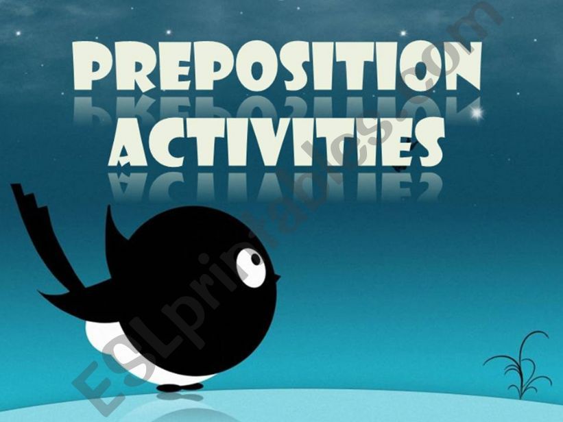 Preposition Activities  powerpoint