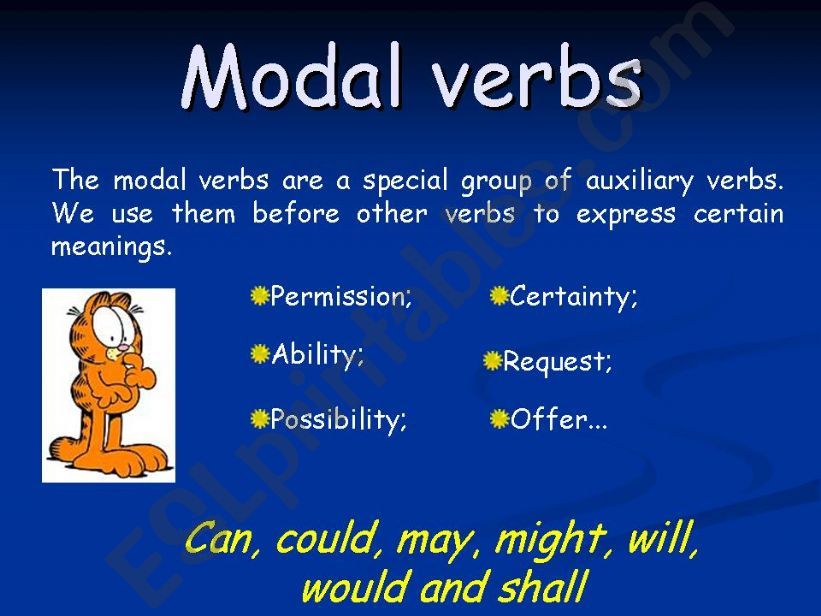 model verbs powerpoint