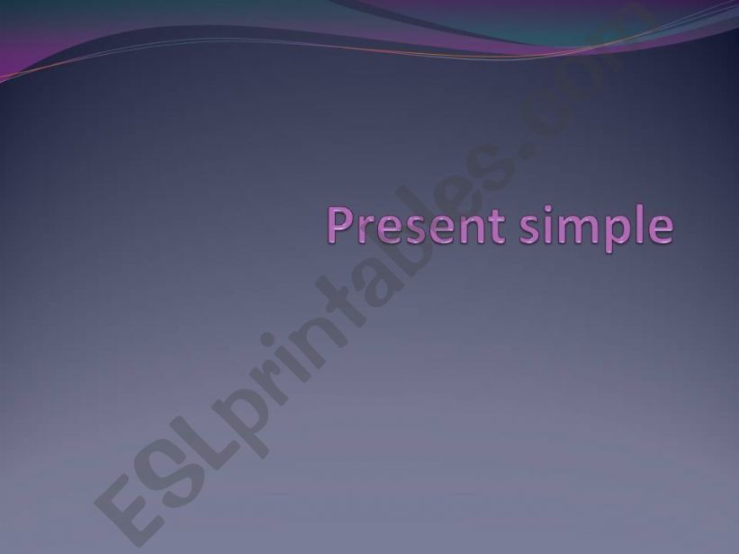 PRESENT SIMPLE powerpoint