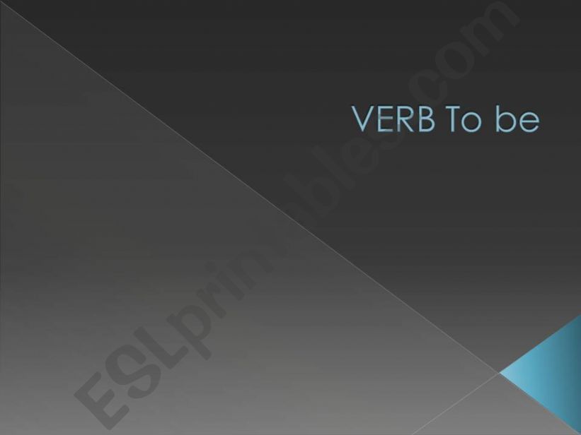 verb to be powerpoint