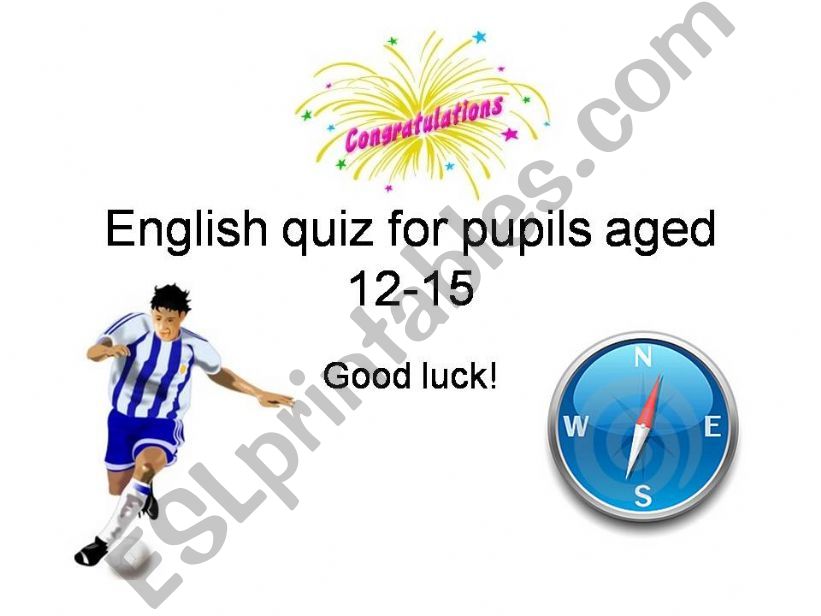 General knowledge quiz for pupils aged 12-14