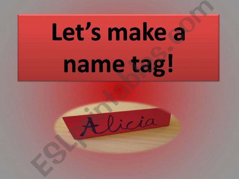 How to make a name tag! powerpoint