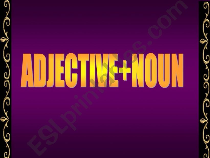 Adjective + Noun powerpoint