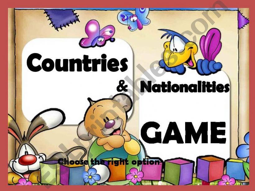 COUNTRIES & NATIONALITIES - GAME